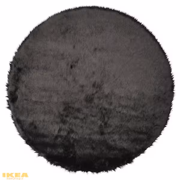فرش گرد مشکی مدل OBEGRÄNSAD | برند ایکیا | ارسال 15 الی 20 روز کاری