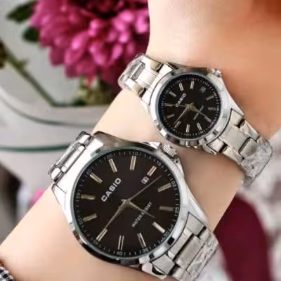 ست ساعت کاسیو صفحه مشکی CASIO
