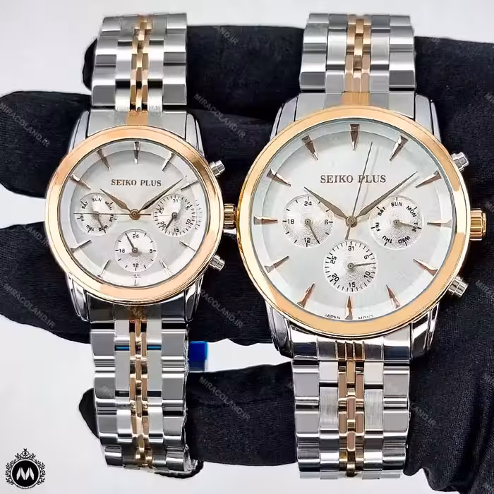 ساعت ست زنانه و مردانه سیکو پلاس رزگلد سیلور PH-1016