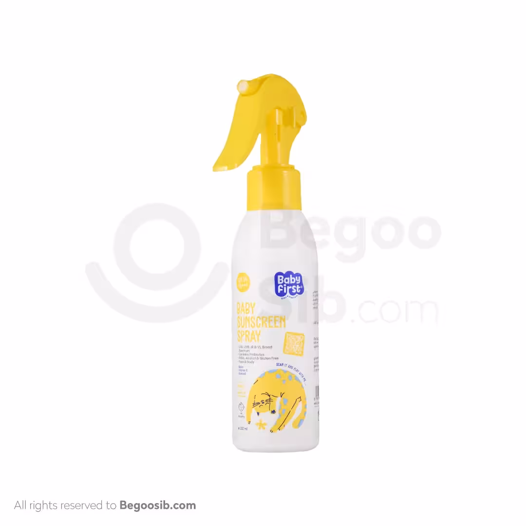 اسپری ضدآفتاب کودکان بیبی فرست سی گل SPF50 حجم 150 میلی لیتری