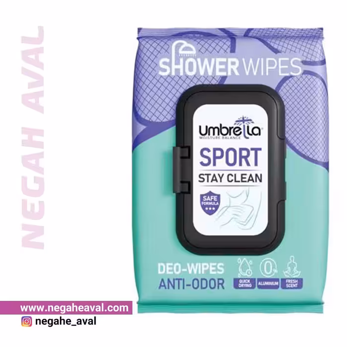 دستمال مرطوب خوشبو کننده بدن SPORT آمبرلا (50 عدد)