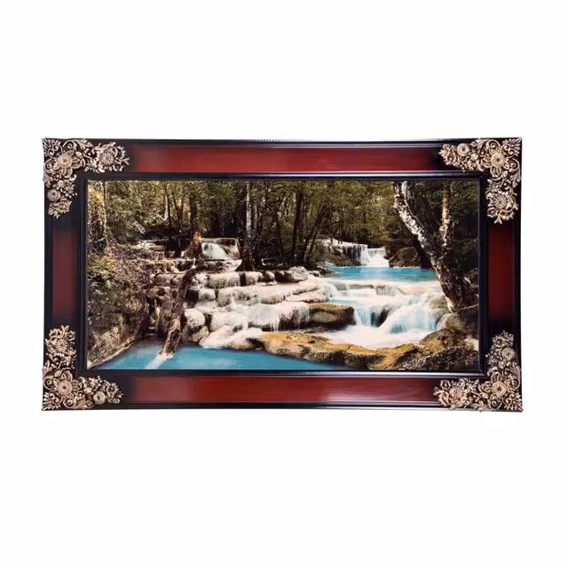 تابلو فرش ماشینی دنیای فرش طرح رودخانه خروشان کد 169