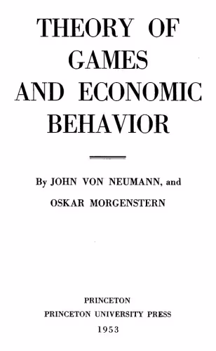 خرید و دانلود نسخه کامل کتاب Theory of Games and Economic Behaviour