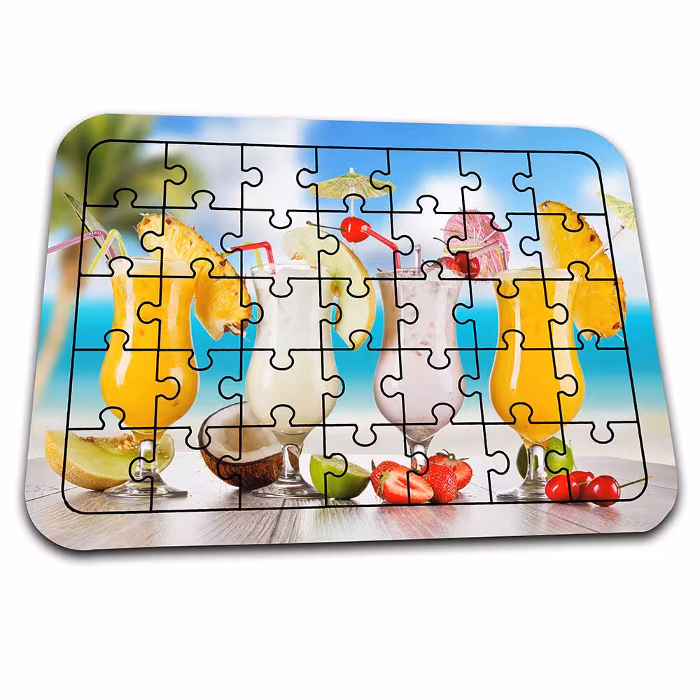 پازل فانتزی با عکس آبمیوه های رنگارنگ کد PZ490