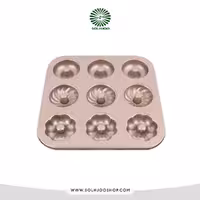 قالب تفلون دونات طلایی میکس 9 خانه