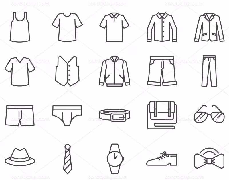 وکتور آیکون پوشاک | گرافیک با طعم تربچه