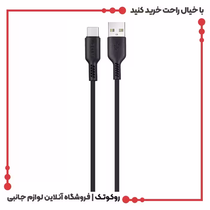 کابل شارژ USB به تایپ سی ارلدام مدل EC-171C طول 1 متر
