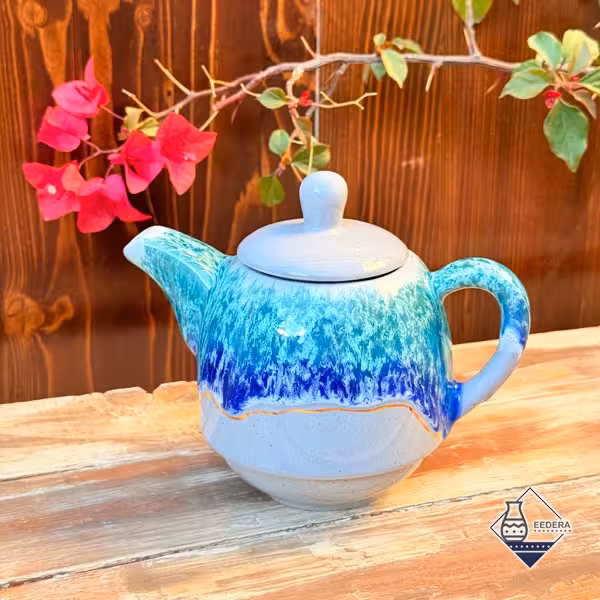 قوری آسمان رنگ طوسی