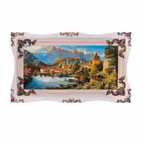 تابلو فرش ماشینی دنیای فرش طرح رودخانه کد 455