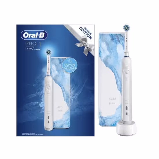 مسواک برقی و پک کامل مسافرتی اورال بی مدل ORAL-B PRO 1 750 DESIGN EDITION