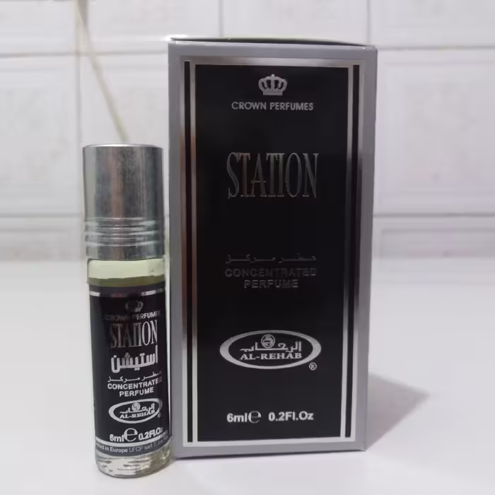 عطر عربی استیشن، برند الرحاب ساخت کشور امارات عربی، اغواکننده، باماندگاری فوق العاده بالا، مخصوص خانمها وآقایان 