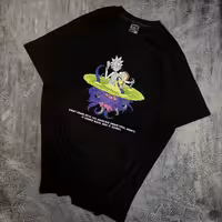 تیشرت طرح ریک اند مورتی فضایی