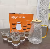 پارچ و لیوان پیرکس درب بامبو