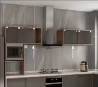 مکانیزم تاپ لاین TM2 دو درب توکار شیشه ای عرض حداکثر 240 فانتونی کد K523