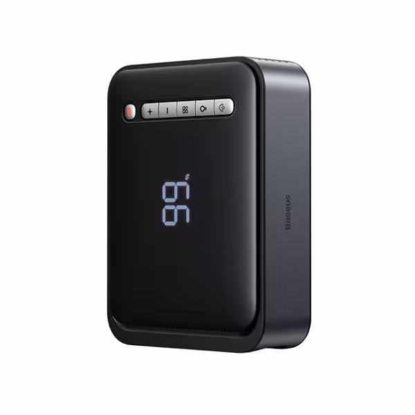پاوربانک و کمپرسور و جامپ استارتر خودرو بیسوس مدل  super energy 2in 1 CGCN000001 8000mAh