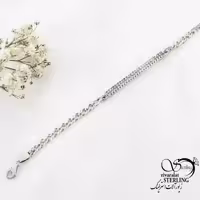 دستبند نقره 925 عیار طرح کلاسیک کد 18559
