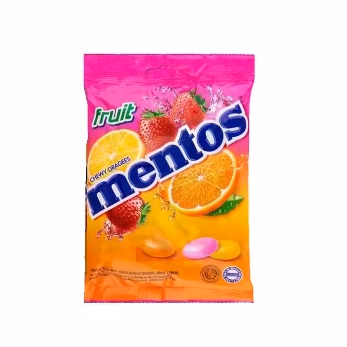 دراژه میوه ای منتوس mentos fruit وزن 135 گرم