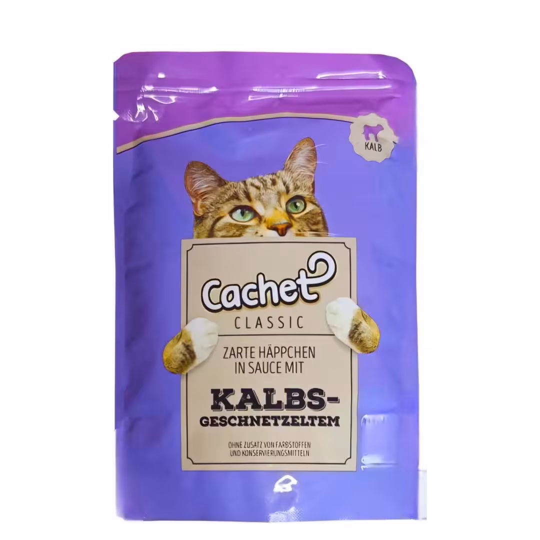 پوچ گربه طعم گوشت بره در سس کچت 100 گرم