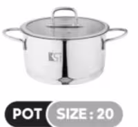 قابلمه استیل  KSTسایز 20کد B0011  7020