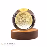 چراغ خواب گوی کریستالی مدل ماه کامل