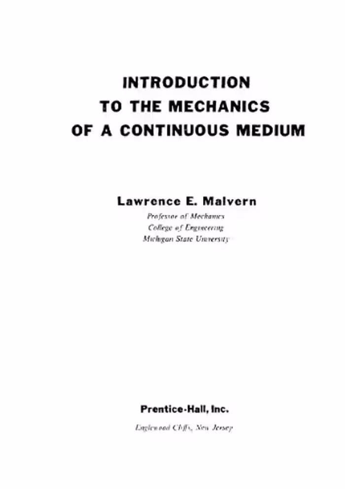 خرید و دانلود نسخه کامل کتاب Introduction to the Mechanics of a Continuous Medium