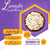 لوبیا سفید سورت شده ممتاز  (800گرمی) فروشگاه لوندر