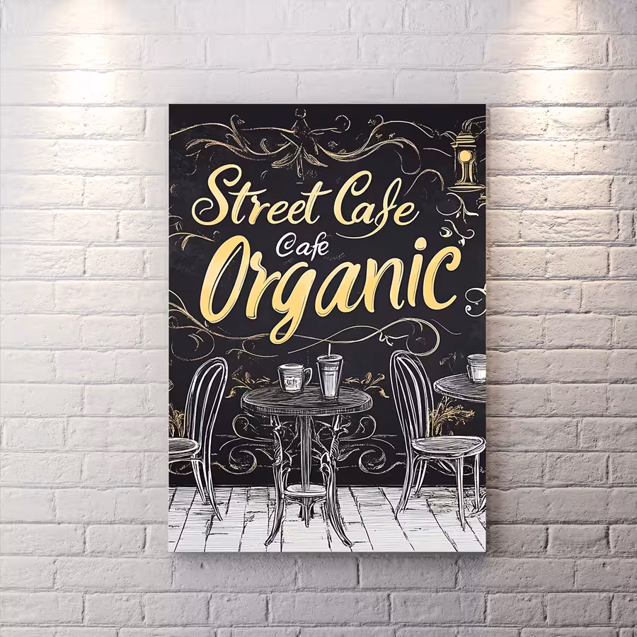 تابلو دکوراتیو  برای کافی شاپ طرح وکتوری HQCs-2555