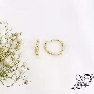 گوشواره ظریف برند ژوپینگ مشابه طلا کد 19753