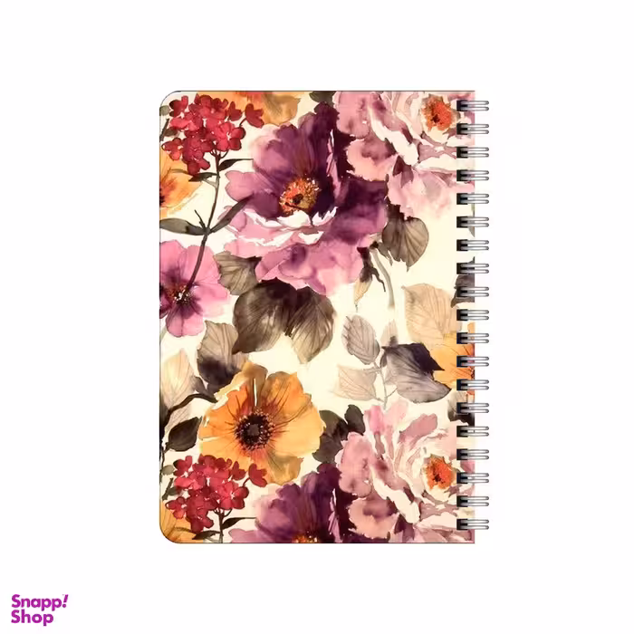 دفترچه یادداشت بامبیلیپ مدل چوبی طرح پترن گل گلی کلاسیک کد 1145112