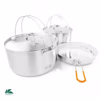 ست ظروف 8 نفره جی اس آی مدل Glacier Stainless Troop Cookset