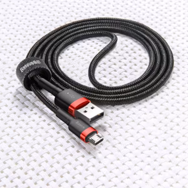 کابل شارژ یو اس بی به تایپ سی بیسوس Baseus cafule Cable با توان 2 آمپر و طول 2 متر Red Black