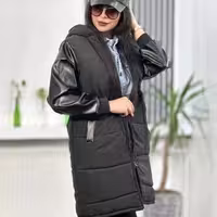 کاپشن آستین چرم نیکا