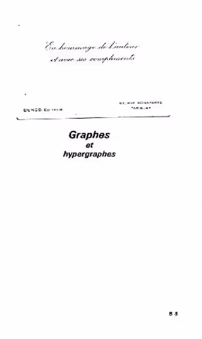 خرید و دانلود نسخه کامل کتاب Graphes et hypergraphes