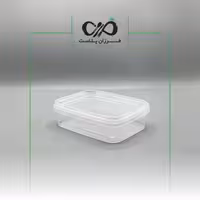 ظرف یکبار مصرف مایکروویوی مستطیل 400cc پولاد پویش با درب (160عددی)