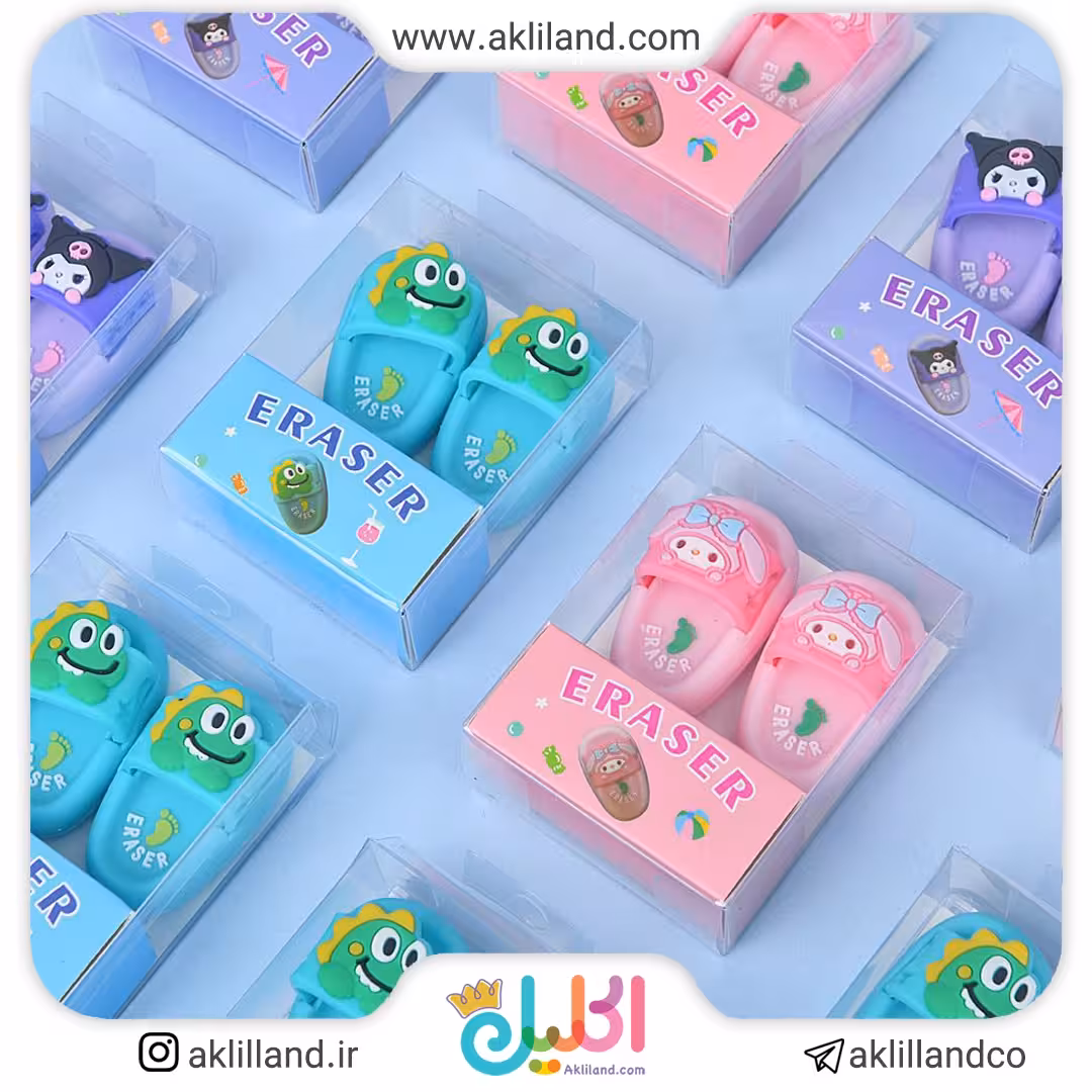 پاک کن طرح صندل ملودی (تک رنگ صورتی)