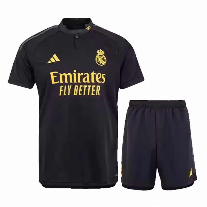 کیت سوم رئال مادرید 2024 ست پیراهن شورت با لوگوی دوختی تایلندی