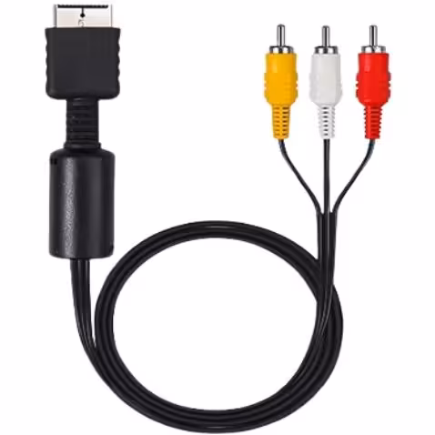 کابل تصویر اورجینال پلی استیشن 1 و 2  طول 1.5 متر  ( اورجینال )