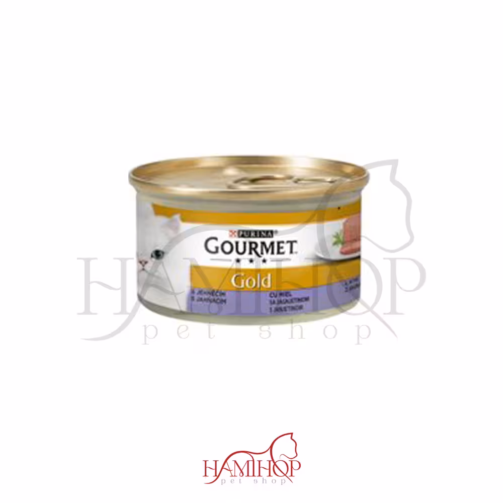 کنسرو غذای گربه گورمت با بافت کیک و طعم بره  85گرم gourmet lamb