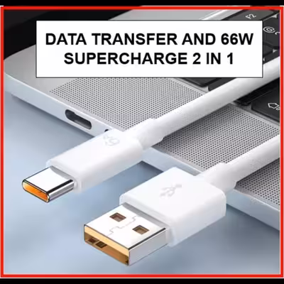 کابل تبدیل USB به USB-C  مدل 5A-Turbo طول 1 متر