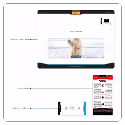 برچسب پوششی ماهوت مدل Polar bear مناسب برای تبلت سامسونگ Galaxy Tab S 10.5 2014 T800