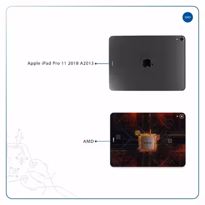 برچسب پوششی ماهوت مدل AMD Brand مناسب برای تبلت اپل iPad Pro 11 2018 A2013