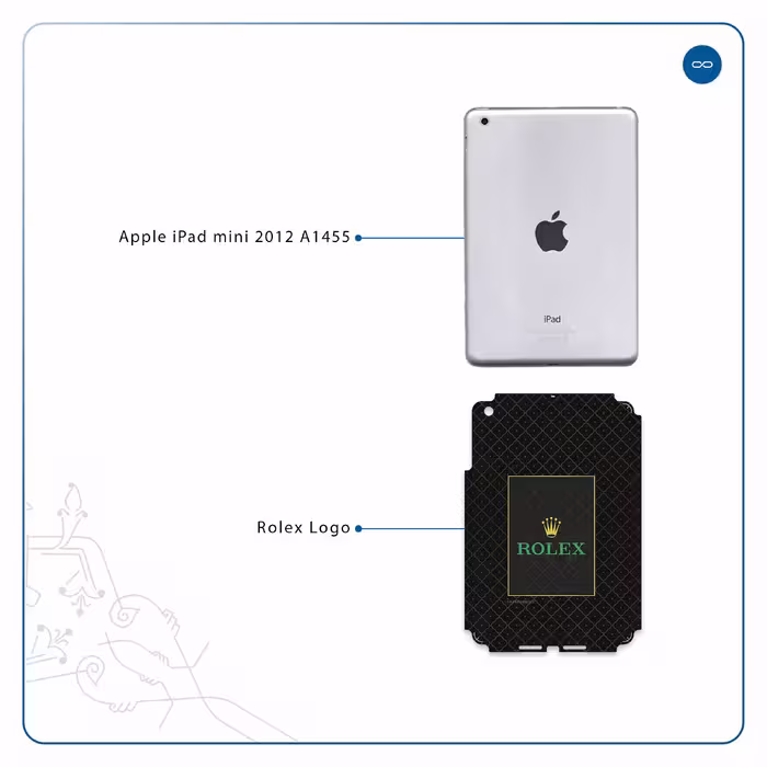 برچسب پوششی ماهوت مدل Rolex-Logo مناسب برای تبلت اپل iPad mini 2012 A1455