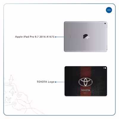 برچسب پوششی ماهوت مدل TOYOTA-Logo مناسب برای تبلت اپل iPad Pro 9.7 2016 A1675