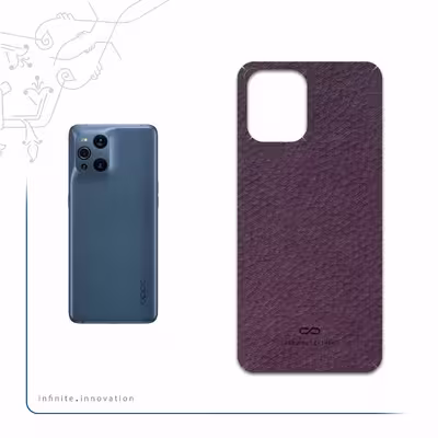 برچسب پوششی ماهوت مدل Purple-Leather مناسب برای گوشی موبایل اپو Find X3 Pro
