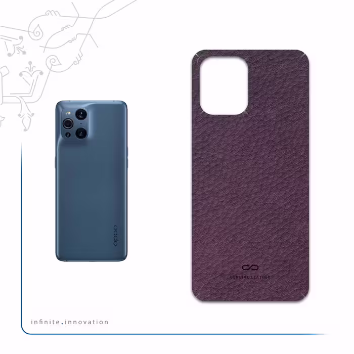 برچسب پوششی ماهوت مدل Purple-Leather مناسب برای گوشی موبایل اپو Find X3 Pro