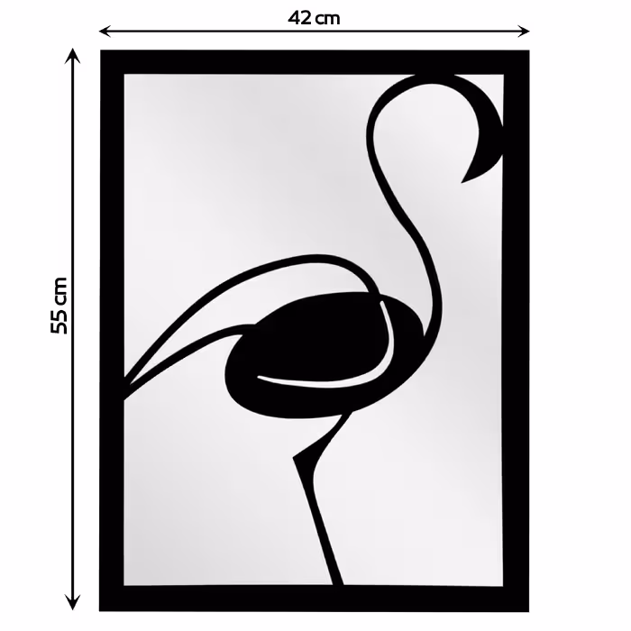 تابلو آینه الف طرح MINGOLOVE کد M-1 مجموعه 2 عددی