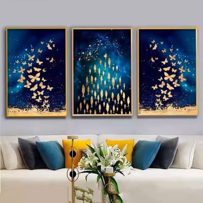 تابلو مدل دکوراتیو کد 4060 مجموعه 3 عددی