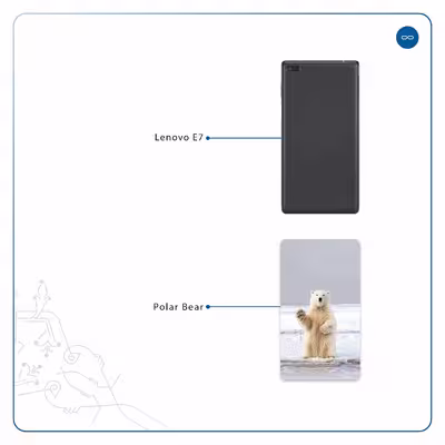 برچسب پوششی ماهوت مدل Polar bear مناسب برای تبلت لنوو E7