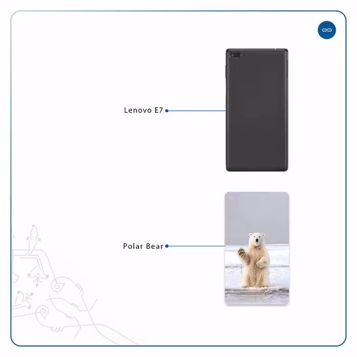 برچسب پوششی ماهوت مدل Polar bear مناسب برای تبلت لنوو E7