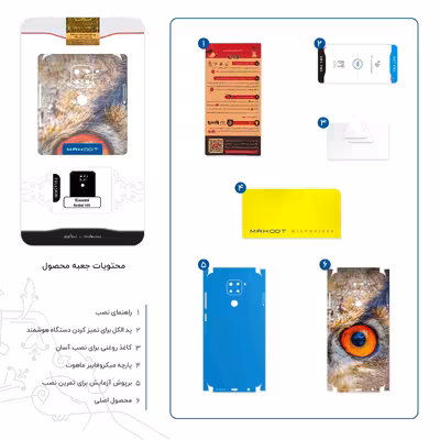 برچسب پوششی ماهوت مدل Owl eyes-FullSkin مناسب برای گوشی موبایل شیائومی Redmi 10X